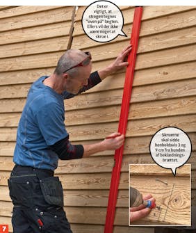 Byg brændely: Når alle beklædningsbrædderne er monteret Byg brændely